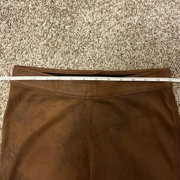 Free people Brown Faux suede Leggings size 24 - Picture 9 of 9